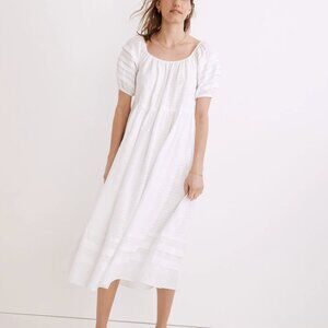 Madewell Pintuck Easy Midi Dress - Size XL
